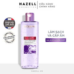 Nước tẩy trang L'Oréal Micellar Water Hyaluronic Acid 400ml (Tím) - HÀNG NHẬP KHẨU