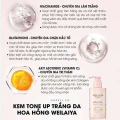 Kem dưỡng trắng da Weilaiya Natural Whitening Fragrance Body Cream SPF 30 PA+++ 200ml - HÀNG NHẬP KHẨU