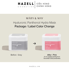 Mặt nạ Mary&May Hyaluronic Panthenol Hydra Mask - hộp 30 miếng