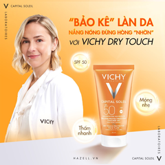 Kem chống nắng Vichy Sun Capital Dry Touch Facial Fluid SPF 50+ (kẻ xanh dương)