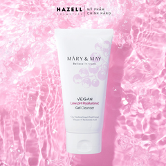 Sữa rửa mặt Mary&May Vegan Low pH Hyaluronic Gel Cleanser 150ml