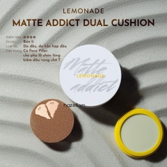 Phấn nước Lemonade Matte Addict Dual Cushion SPF 50+/ PA+++ 16g (Da hỗn hợp, da dầu)