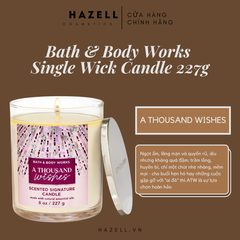 Nến thơm Bath & Body Works Scented Signature Candle 227g (1 bấc)