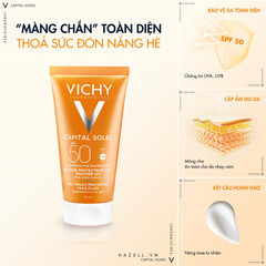 Kem chống nắng Vichy Sun Capital Dry Touch Facial Fluid SPF 50+ (kẻ xanh dương)