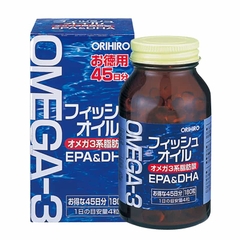 Viên uống dầu cá Orihiro Omega 3 ( 180 viên ) Nhật Bản - mẫu mới nhất