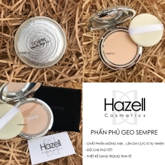 Phấn phủ Ngọc Trai Geo Sempre Happy & Please Pact (Vỏ Bạc) 22g