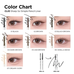 Chì kẻ mí CLIO Sharp, So Simple Waterproof Pencil Liner 0.14g (Mẫu mới)