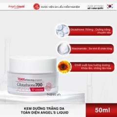 Kem dưỡng trắng da, mờ thâm nám Angel's Liquid 7Day Whitening Program Glutathione700 V-cream 50ml