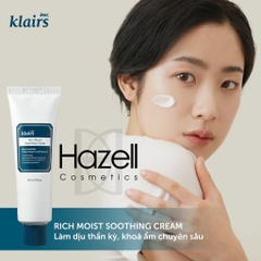 Kem dưỡng ẩm Dear, Klairs Rich Moist Soothing Cream 80ml - HÀNG NHẬP KHẨU