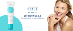 Kem dưỡng da trẻ hóa, ngừa mụn, mờ thâm nám Obagi 360 Retinol 0.5 Cream 28g
