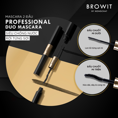 Mascara 2 đầu Browit By Nongchat Professional Duo Mascara #Sexy Black (Cam)