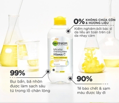 Nước tẩy trang Garnier Micellar Cleansing Water Vitamin C For Dull & Sensitive Skin 400ml (Vàng chanh)