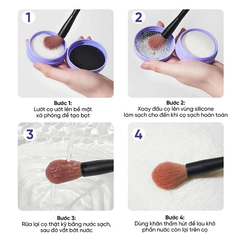 Hộp rửa cọ trang điểm kèm xà bông Vacosi Makeup Cleanser Kit DC14 - HNK