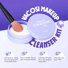 Hộp rửa cọ trang điểm kèm xà bông Vacosi Makeup Cleanser Kit DC14 - HNK