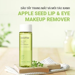 Nước tẩy trang mắt môi Innisfree táo xanh Apple seed lip & eyes makeup remover 100ml