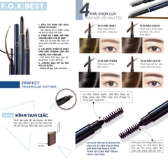 Chì kẻ mày F.O.X Triangular Eyebrow With Brush 0.25g