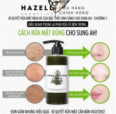 Sữa rửa mặt rau củ thải độc Super Vegitoks Cleanser - Green (Xanh) - HNK