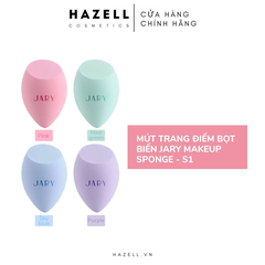 Mút trang điểm Jary Makeup Sponge Fullbox S1 - Quả Olive Cắt Vát Phần Đáy - HÀNG NHẬP KHẨU