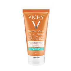 Kem chống nắng Vichy Capital Soleil Emulsion Toucher Sec SPF 50 50ml (kẻ xanh dương)