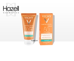 Kem chống nắng Vichy Capital Soleil Emulsion Toucher Sec SPF 50 50ml (kẻ xanh dương)