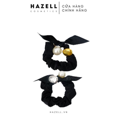 Dây Buộc Tóc Jary Hairband Nơ Đen Đính Ngọc Trai - HB1