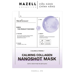 Mặt nạ MediAnswer Calming Collagen Nanoshot Mask - HÀNG NHẬP KHẨU