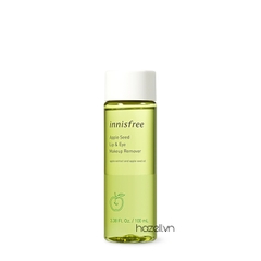 Nước tẩy trang mắt môi Innisfree táo xanh Apple seed lip & eyes makeup remover 100ml