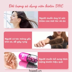 Viên uống hỗ trợ làm đẹp tóc và móng DHC Sustained Release Biotin - HÀNG NHẬP KHẨU
