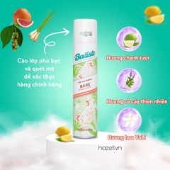 Dầu gội khô Batiste Dry Shampoo Fragrance 200ml - HÀNG NHẬP KHẨU