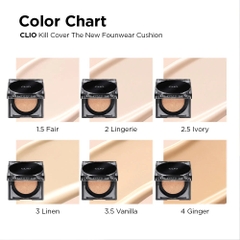 Phấn nước CLIO Kill Cover The New Founwear Cushion SPF 50+ PA+++ (Kèm lõi refill)