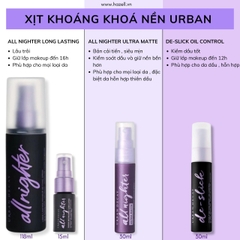 Xịt khoáng khoá nền Urban Decay All Nighter Long Lasting Makeup Setting Spray