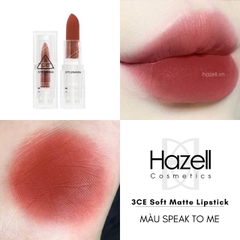 Son thỏi 3CE Soft Matte Lipstick 3.5g (Vỏ Trong Suốt)