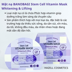 Mặt nạ BANOBAGI Stem Cell Vitamin Mask Whitening & Lifting