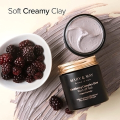 Mặt nạ đất sét dưỡng da chiết xuất mâm xôi Mary&May Blackberry Complex Glow Wash Off Pack 125g