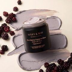 Mặt nạ đất sét dưỡng da chiết xuất mâm xôi Mary&May Blackberry Complex Glow Wash Off Pack 125g