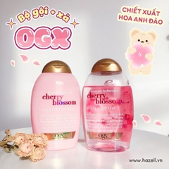 Bộ gội - xả OGX Heavenly Hydration + Cherry Blossom (385ml/1 chai) - HÀNG NHẬP KHẨU