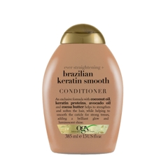 Dầu xả OGX Ever Straightening + Brazilian Keratin Therapy Conditioner 385ml