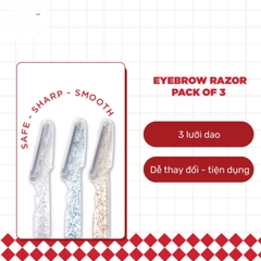 Set 3 dao cạo lông mày Horus Eyebrow Razor (Pack of 3) 5.3g