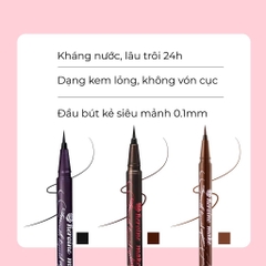 Kẻ mắt nước KISSME Heroine Make Smooth Liquid Eyeliner Water Proof 0.4ml - HÀNG NHẬP KHẨU