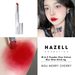 Son thỏi M.A.C Powder Kiss Velvet Blur Slim Stick 2g (Vỏ bạc)