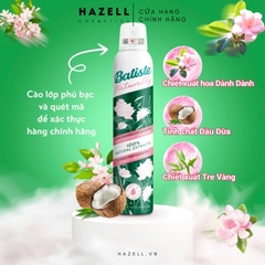Dầu gội khô Batiste Dry Shampoo Plant-powered 200ml - HÀNG NHẬP KHẨU