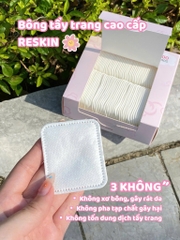 Bông tẩy trang Reskin Premium Puff 150 miếng (hộp hồng)
