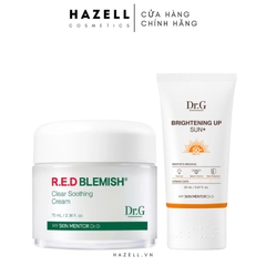 Set Kem dưỡng Dr.G Clear Soothing Cream 70ml tặng kèm 1 kem chống nắng Brightening Up Sun+ 20ml - HNK