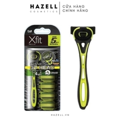 Set dao cạo râu 5 lưỡi kép Xfit Kai ( 1 thân ,  lưỡi thay thế )