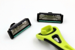 Set dao cạo râu 5 lưỡi kép Xfit Kai ( 1 thân ,  lưỡi thay thế )