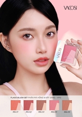 Phấn má hồng + bắt sáng VACOSI Flaso Blush Set VP12 8.3g - HNK