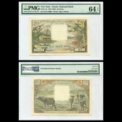 20 đồng, Cây chuối - Quang cảnh cày ruộng 1956 VNCH