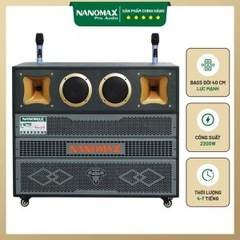 Loa kéo Nanomax Bass đôi 40cm Pro-215