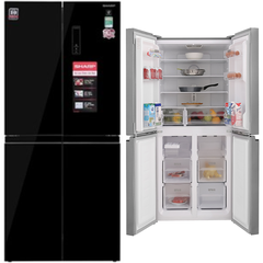 Tủ lạnh 4 cánh Sharp Inverter 401 lít SJ-FXP480VG-BK