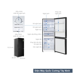 Tủ lạnh Aqua Inverter 260 lít AQR-B310MA(FB)